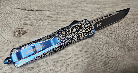 ESSENTIAL KNIVES "THE ESSENTIAL 9" COBALT  Out The Front Knife DROP POINT Blade