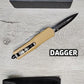 ESSENTIAL KNIVES "THE ESSENTIAL 9" COYOTE Out The Front Knife 4 BLADE TYPES