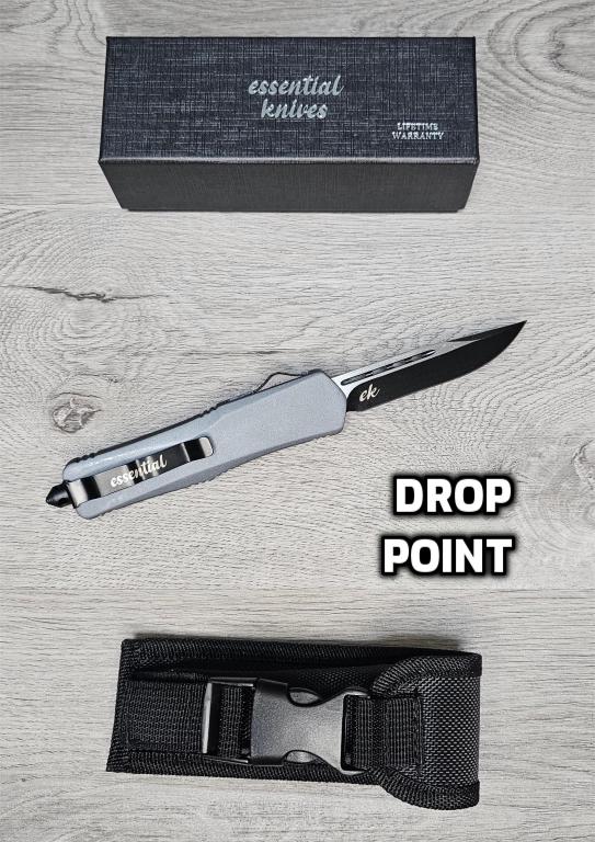 ESSENTIAL KNIVES "THE ESSENTIAL 9" GRANITE Out The Front Knife 4 BLADE TYPES
