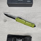 ESSENTIAL KNIVES "THE ESSENTIAL 9" OD GREEN Out The Front Knife DROP POINT Blade
