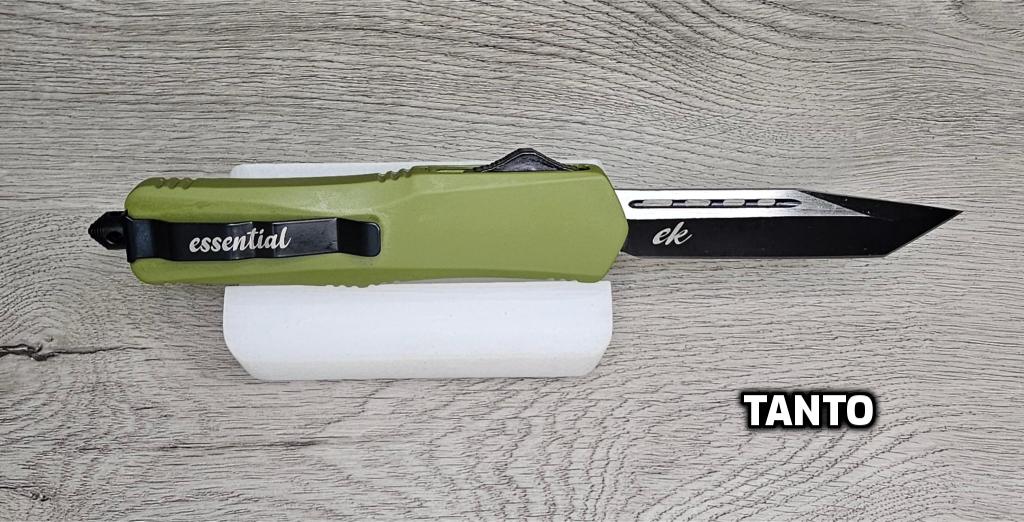 ESSENTIAL KNIVES "THE ESSENTIAL 9" OD GREEN Out The Front Knife 3 BLADE TYPES