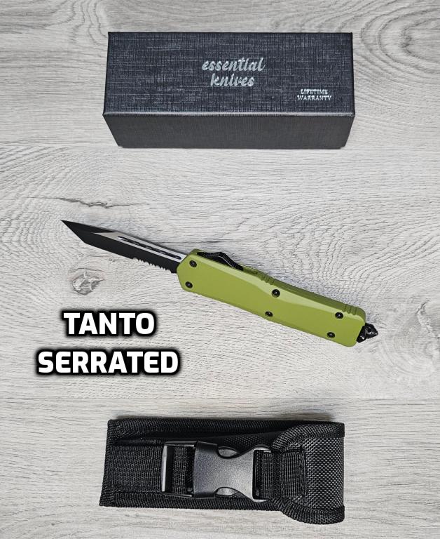 ESSENTIAL KNIVES "THE ESSENTIAL 9" OD GREEN Out The Front Knife 3 BLADE TYPES