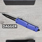 ESSENTIAL KNIVES "THE ESSENTIAL 9" PURPLE Out The Front Knife 3 BLADE TYPES