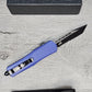ESSENTIAL KNIVES "THE ESSENTIAL 9" PURPLE Out The Front Knife Tanto SERRATED Blade