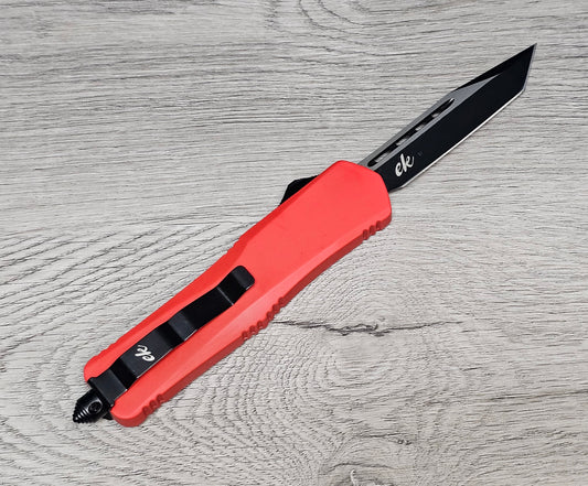 ESSENTIAL KNIVES "THE ESSENTIAL 9" RED  Out The Front Knife Tanto Blade