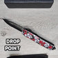 ESSENTIAL KNIVES "THE ESSENTIAL 9" SKULLS & ROSES Out The Front Knife 3 BLADE TYPES