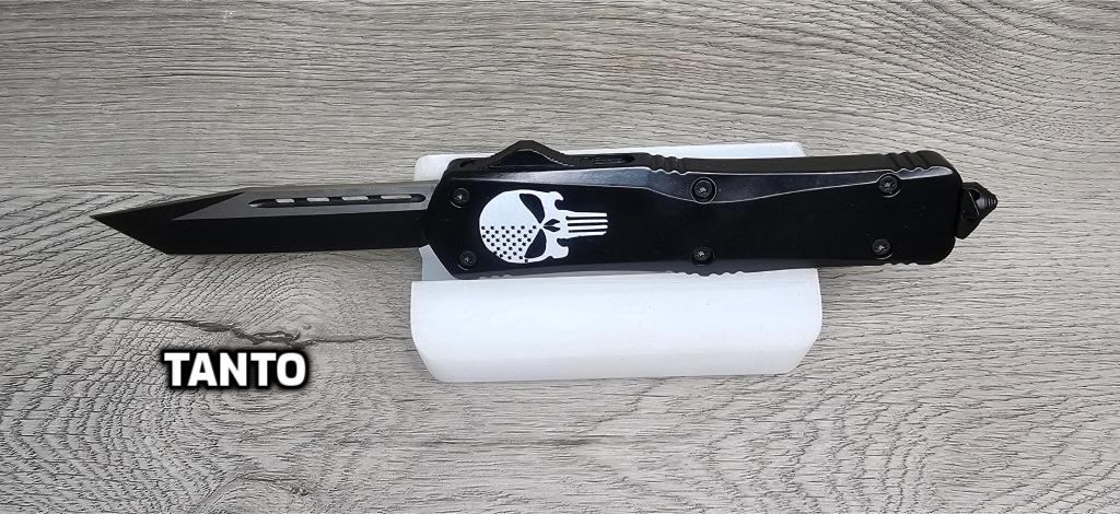 ESSENTIAL KNIVES "THE ESSENTIAL 9" SKULL Out The Front Knife 4 BLADE TYPES