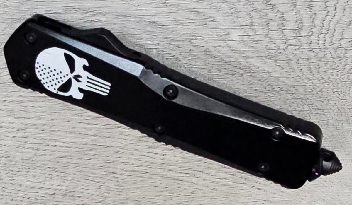 ESSENTIAL KNIVES "THE ESSENTIAL 9" SKULL Out The Front Knife 4 BLADE TYPES