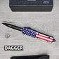 ESSENTIAL KNIVES "THE ESSENTIAL 9" STARS & STRIPES Out The Front Knife 3 BLADE TYPES)