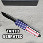 ESSENTIAL KNIVES "THE ESSENTIAL 9" STARS & STRIPES Out The Front Knife 3 BLADE TYPES)