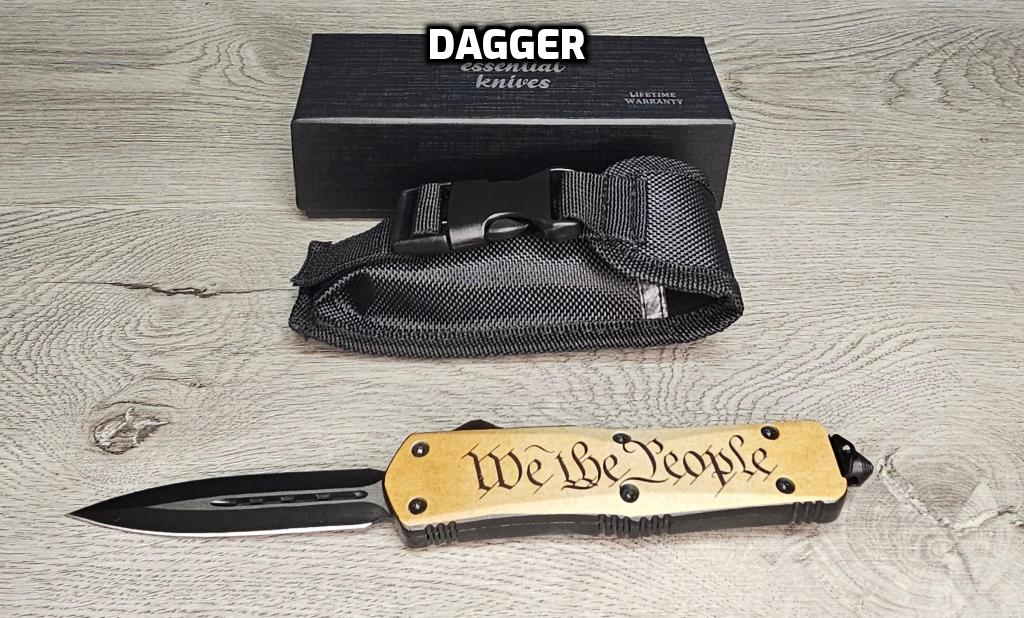 ESSENTIAL KNIVES "THE ESSENTIAL 9" WE THE PEOPLE Out The Front Knife 3 BLADE TYPES