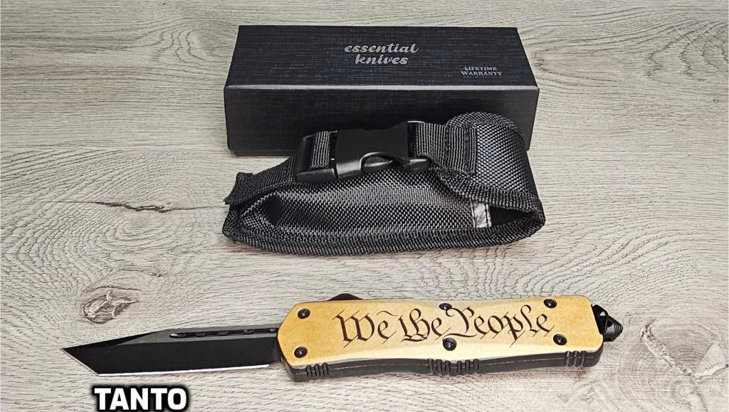 ESSENTIAL KNIVES "THE ESSENTIAL 9" WE THE PEOPLE Out The Front Knife 3 BLADE TYPES
