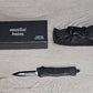 ESSENTIAL KNIVES "THE ESSENTIAL 7" BLACK Out The Front Knife DAGGER Blade