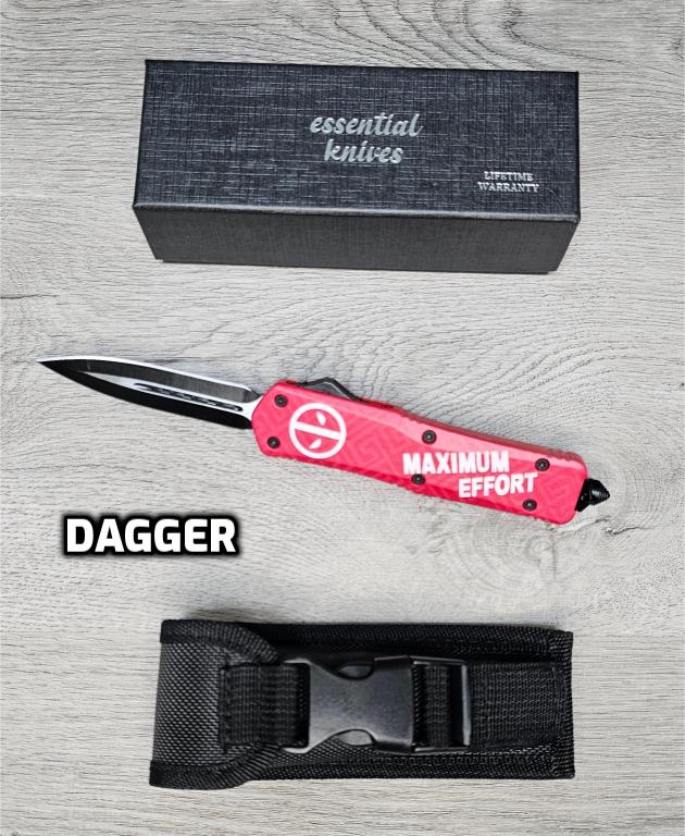 ESSENTIAL KNIVES "THE ESSENTIAL 9"  MAXIMUM EFFORT Out The Front Knife 4 BLADE TYPES