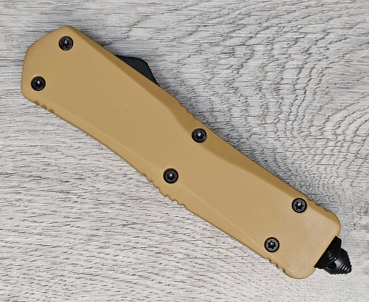 ESSENTIAL KNIVES "THE ESSENTIAL 9" COYOTE Out The Front Knife 4 BLADE TYPES