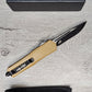 ESSENTIAL KNIVES "THE ESSENTIAL 9" COYOTE Out The Front Knife DROP POINT Blade