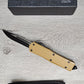 ESSENTIAL KNIVES "THE ESSENTIAL 9" COYOTE Out The Front Knife DROP POINT Blade