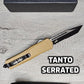 ESSENTIAL KNIVES "THE ESSENTIAL 9" COYOTE Out The Front Knife 4 BLADE TYPES