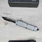 ESSENTIAL KNIVES "THE ESSENTIAL 9" GRANITE Out The Front Knife TANTO SERRATED  Blade