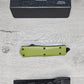 ESSENTIAL KNIVES "THE ESSENTIAL 9" OD GREEN Out The Front Knife TANTO SERRATED Blade