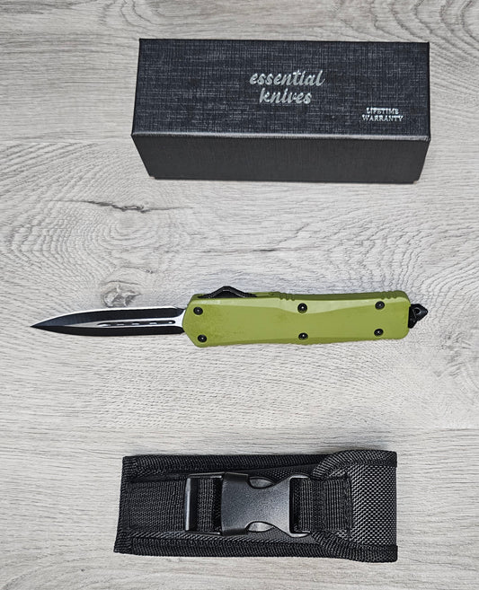 ESSENTIAL KNIVES "THE ESSENTIAL 9" OD GREEN Out The Front Knife DAGGER Blade
