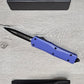 ESSENTIAL KNIVES "THE ESSENTIAL 9" PURPLE Out The Front Knife DAGGER Blade