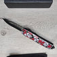 ESSENTIAL KNIVES "THE ESSENTIAL 9" SKULLS N ROSES  Out The Front Knife DROP POINT BLADE