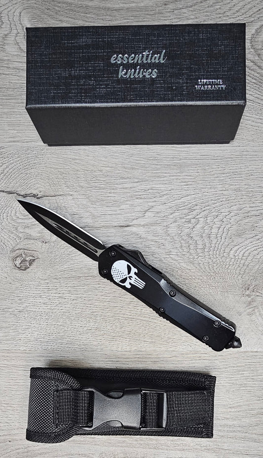 ESSENTIAL KNIVES "THE ESSENTIAL 9" SKULL Out The Front Knife DAGGER Blade