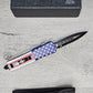 ESSENTIAL KNIVES "THE ESSENTIAL 9" STARS & STRIPES Out The Front Knife DAGGER Blade