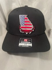 Richardson 112 Trucker Hat Georgia "DAWGS Collar" Black Trucker Hat