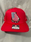 Richardson 112 Trucker Hat Georgia "DAWGS Collar" Red Trucker Hat