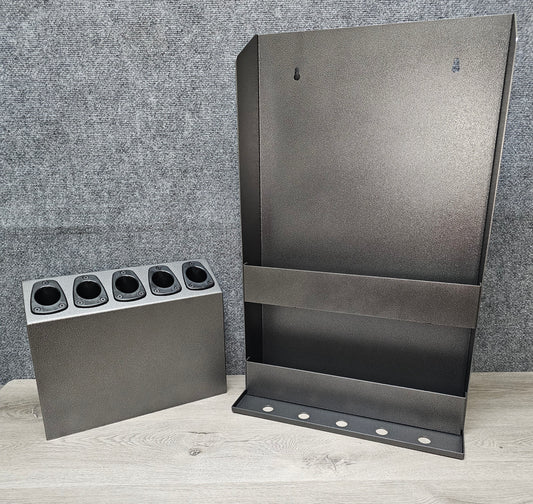 ESSENTIAL PRY BAR STATION & LONG PRY BAR HOLDER PAIR for MAC, MATCO AMD MAYHEW sets and individual pry bars up to42" (SLATWALL MOUNT ) #EPBPAIR-MSW