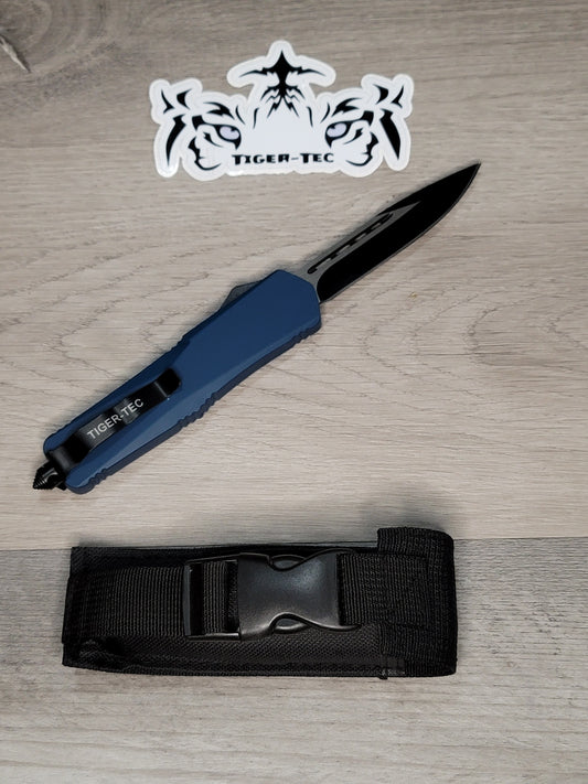 Tiger Tec Warrior Blue Out The Front Knife Drop Point Blade