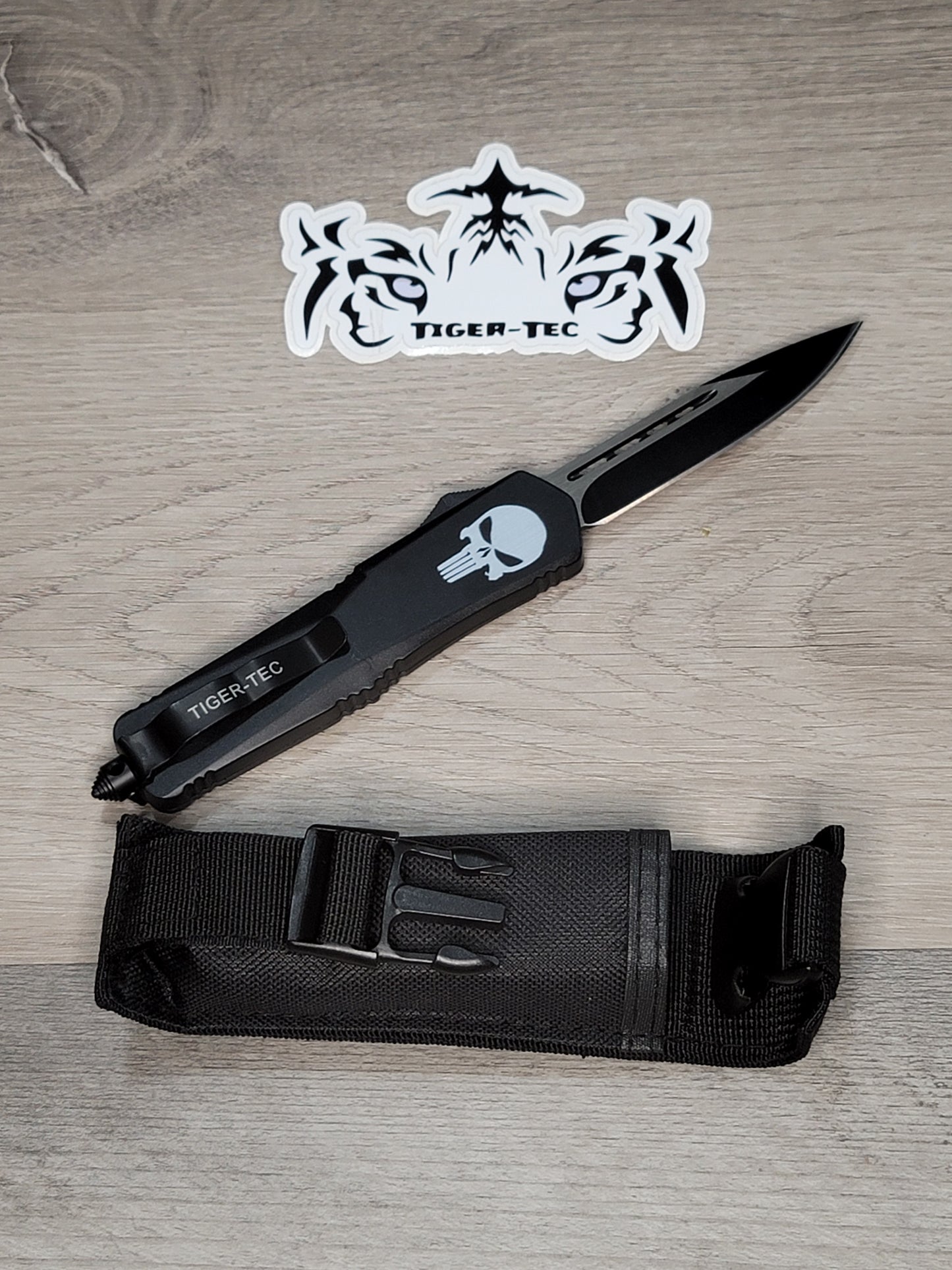 Tiger Tec Warrior "Punisher 2" Out The Front Knife Drop Point Blade