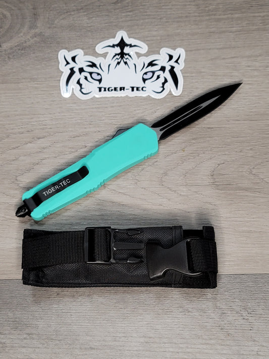 Tiger Tec Warrior Tiffany Blue Out The Front Knife Dagger Blade