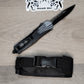 Tiger Tec Warrior Black & White FLAG Out The Front Knife Drop Point Blade