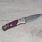B-USA 535-09 BUGO*T Grey/Redstone Aluminum & Richlite MADE on a BENCH in Oregon