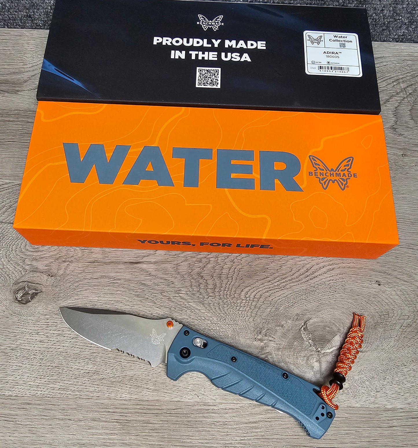 B-USA 18060S AD*RA WATER SERIES FOLDING KNIFE MADE on a BENCH in Oregon