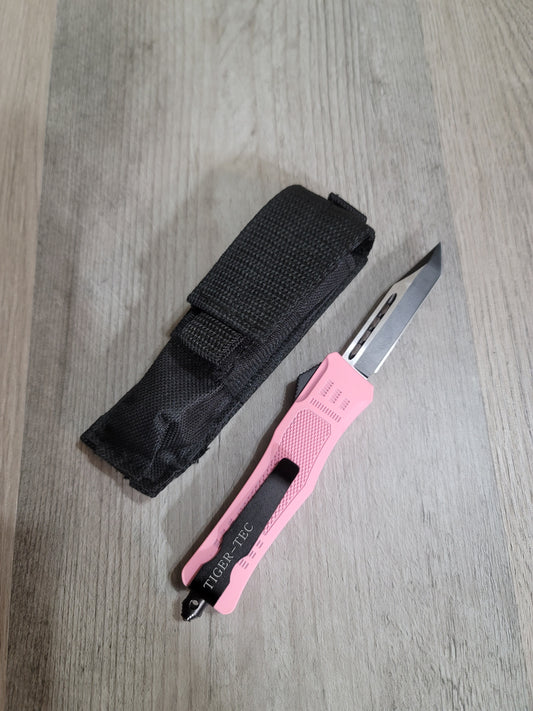 Tiger Tec Defender Pink Out The Front Knife Tanto Blade