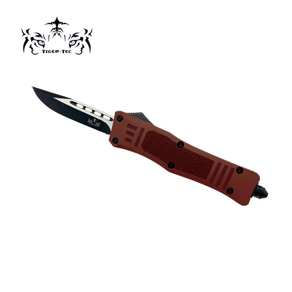 Tiger Tec Defender Plum Out The Front Knife Drop Point Blade