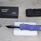 ESSENTIAL KNIVES "THE ESSENTIAL 7" PURPLE Out The Front Knife TANTO SERRATED Blade