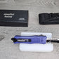 ESSENTIAL KNIVES "THE ESSENTIAL 7" PURPLE Out The Front Knife TANTO SERRATED Blade