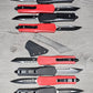 ESSENTIAL KNIVES "THE ESSENTIAL 9" 12 PACK: 2 OF EACH DAGGER, DROP POINT, TANTO IN BLACK & RED PLUS A BONUS KIRIDASHI FREE!!
