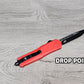 ESSENTIAL KNIVES "THE ESSENTIAL 9" RED Out The Front Knife 3 BLADE TYPES