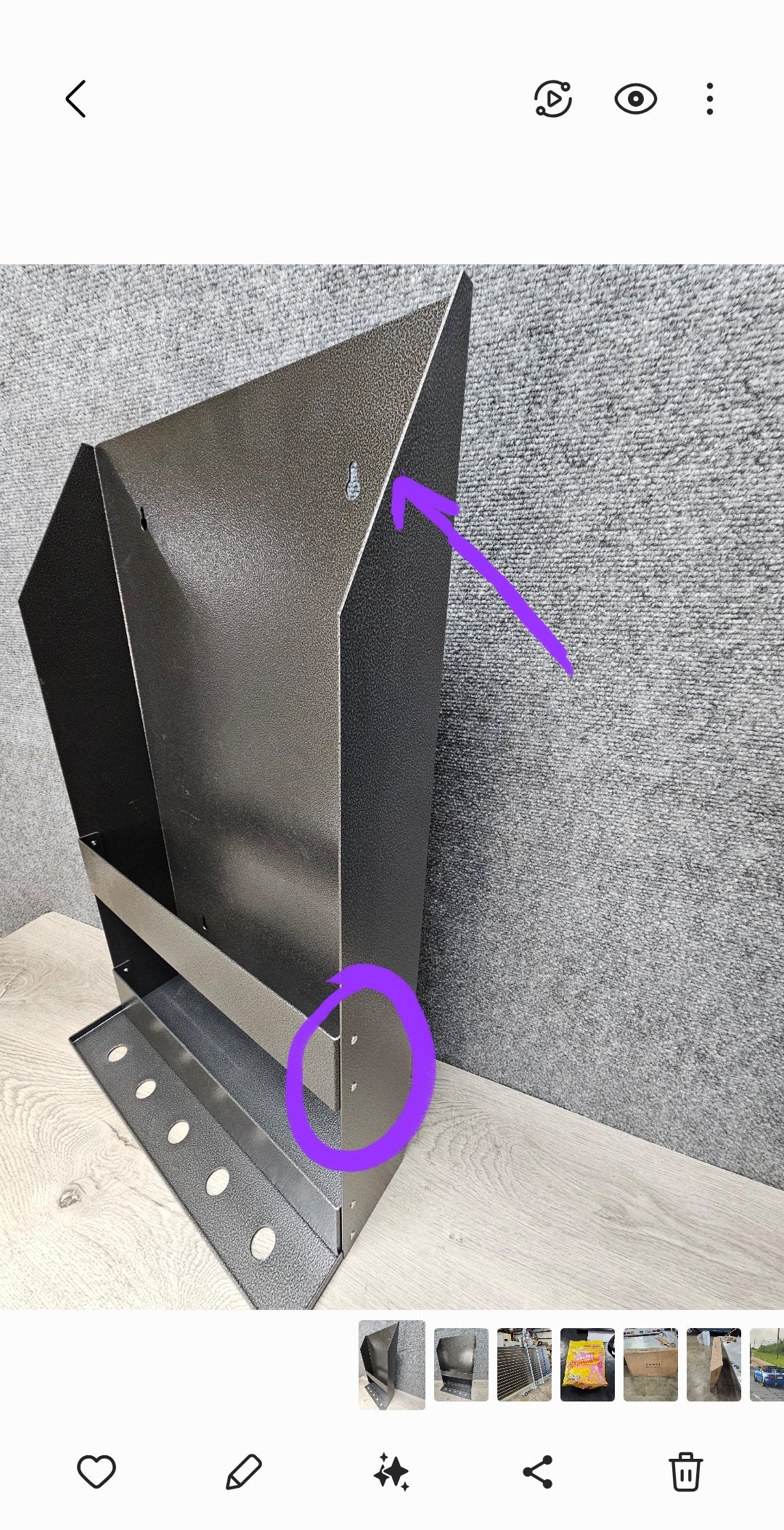 prototype  PRY BAR STATION for sets and individual pry bars up to 24" (screw mount) #EPBSC