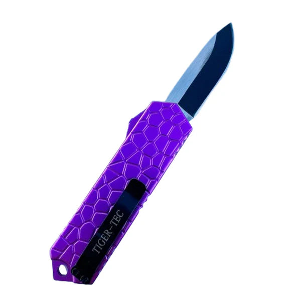 Tiger Tec TROOPER Out The Front Knife CALIFORNIA LEGAL PURPLE