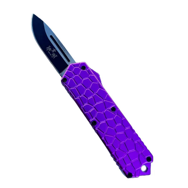 Tiger Tec TROOPER Out The Front Knife CALIFORNIA LEGAL PURPLE