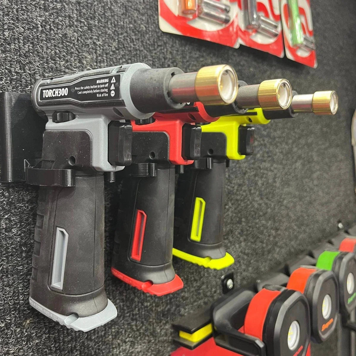 Snap-On Butane Torch Holder | Holds 3 Tools | Wall Mountable | Black #sobt
