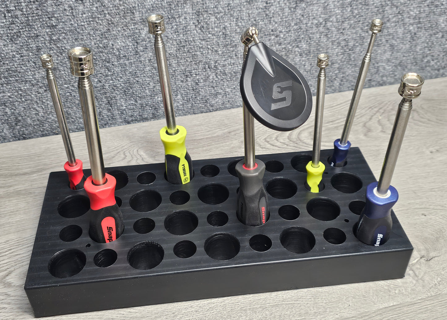 SNAPPY SCREWRIVER HANDLE MIRROR & MAGNET HOLDER FOR 36 PIECES COUNTER DISPLAY ONLY (NON MAGNETIC}