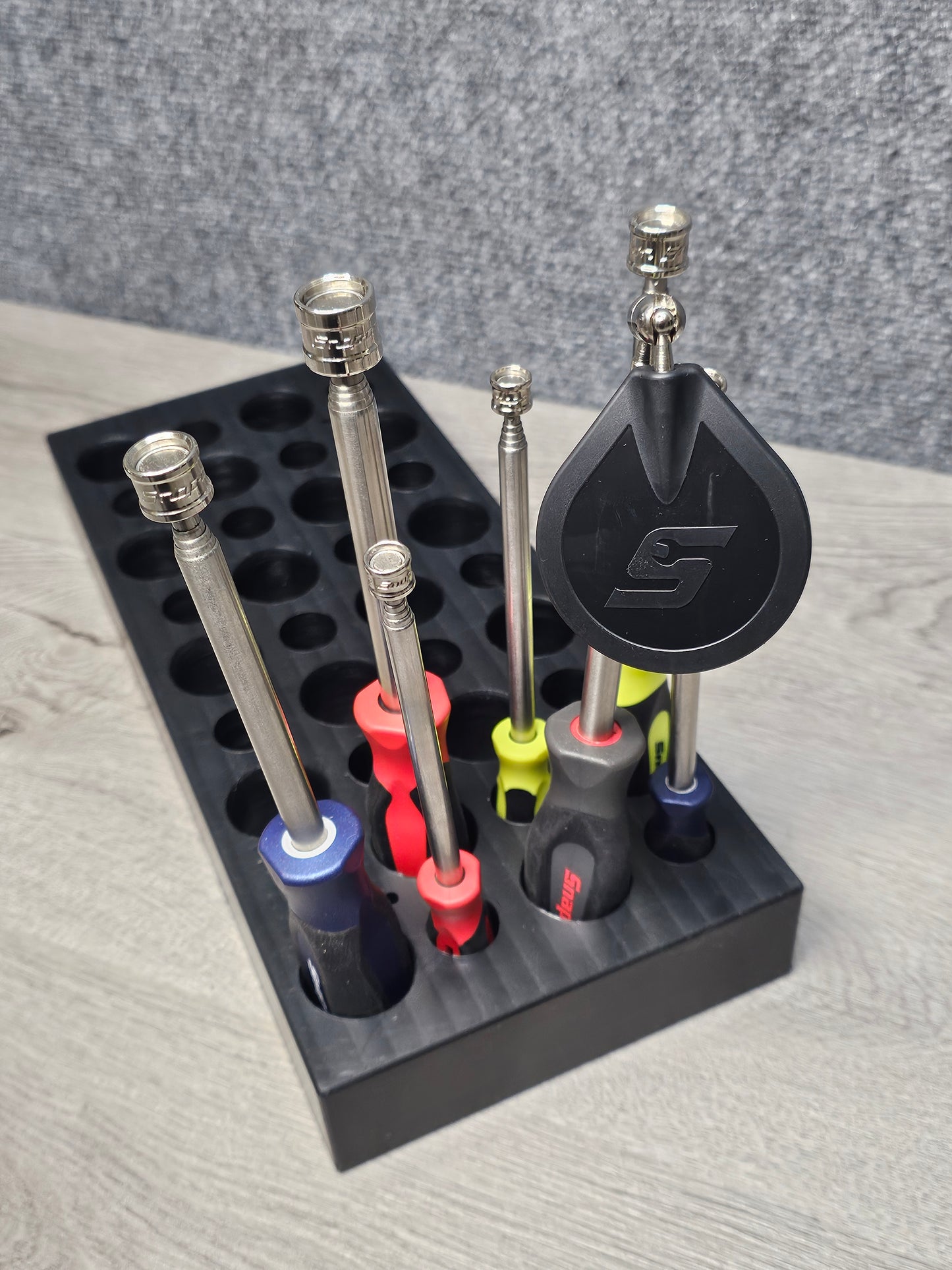 SNAPPY SCREWRIVER HANDLE MIRROR & MAGNET HOLDER FOR 36 PIECES COUNTER DISPLAY ONLY (NON MAGNETIC}